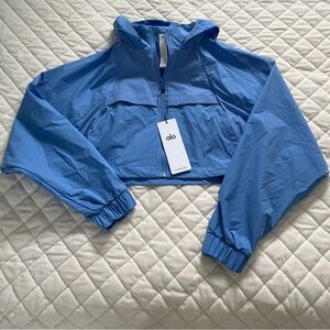 Alo Blue Cropped Playmaker Jacket